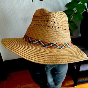 NWT EDDIE BAUER PACKABLE STRAW HAT L/XL